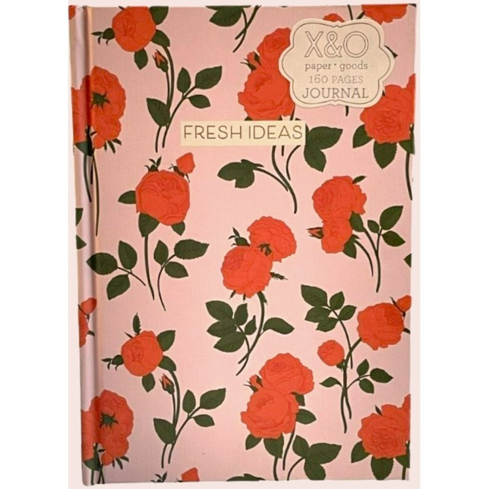 Fresh Ideas Journal - X & O Paper Goods Floral Journal 160 Pages 8.5 x 6